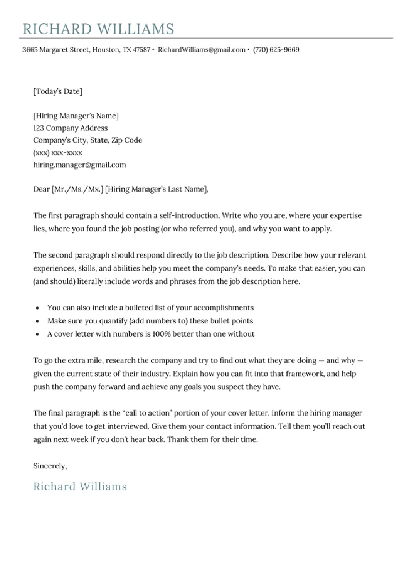 Creative cover letter template Dublin